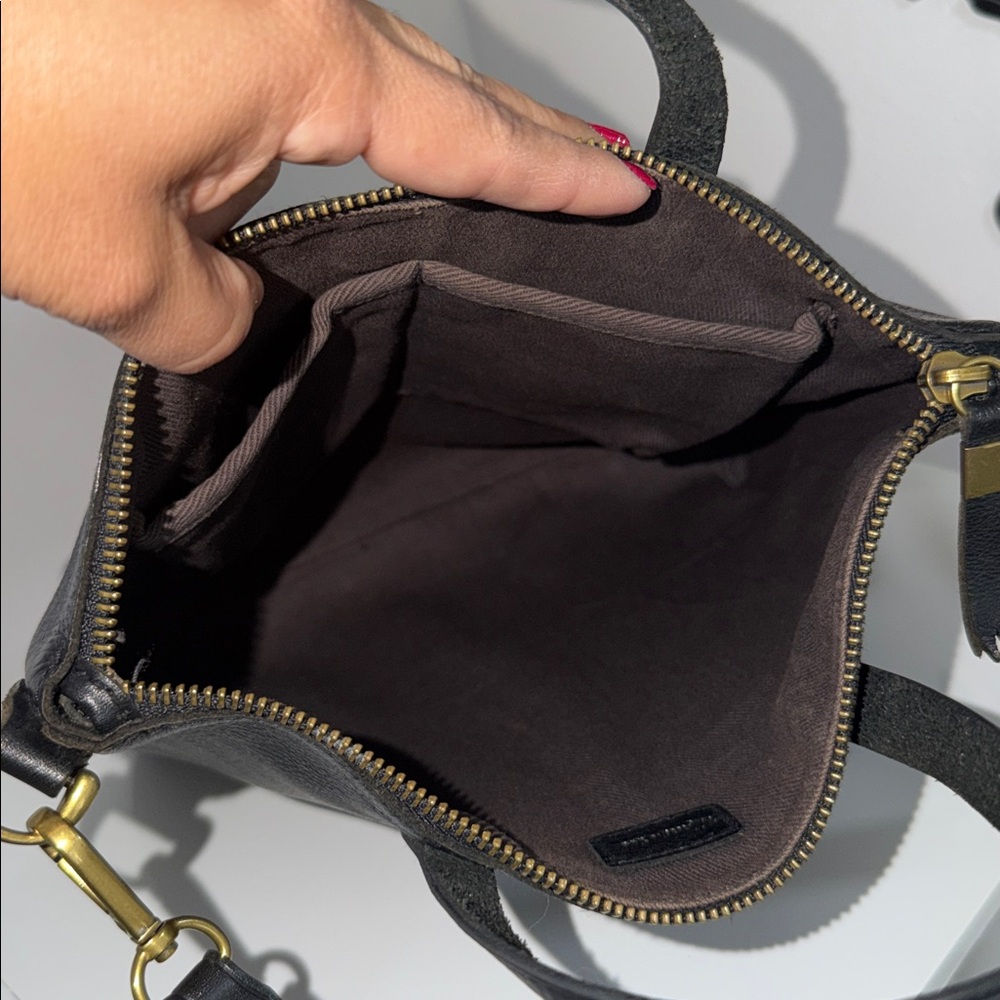 MADEWELL ZIP TOP Transport Black Leather Tote Bag with Detachable Strap 🎀🎀🎀 - Picture 13 of 13